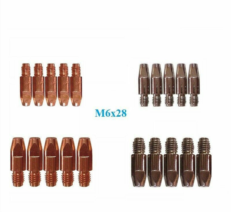 Stromdüsen 10x M6x28mm für Schweissgerät Mig Mag verschiedene Ausführungen