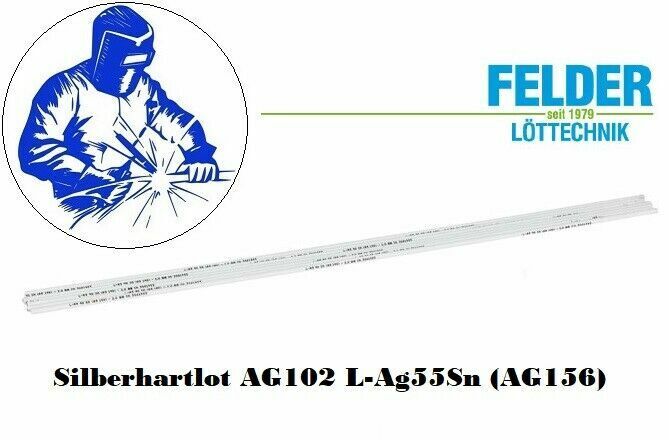 5 Stäbe Silberlot Hartlot 1,5x500mm Flussmittel ummantelt L-Ag55Sn Schweissgerät